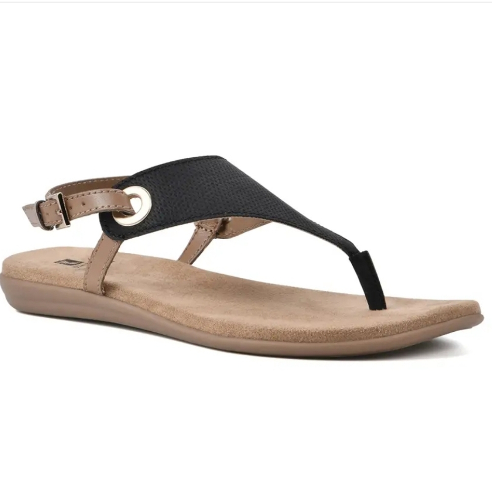 Thong Sandals Black SIZE 10 Women White Mtn Size 10